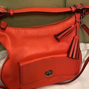 Coach satchel leather purse w/ front pocket